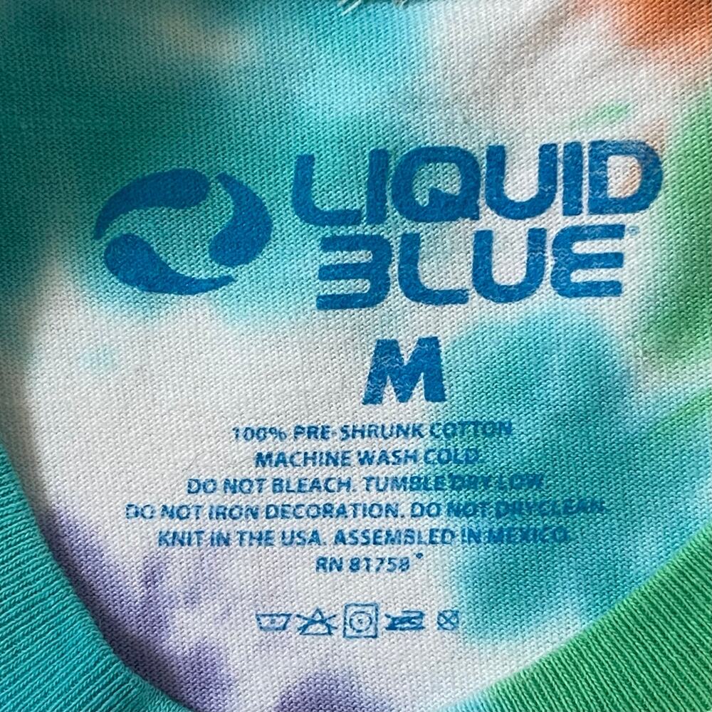 Liquid Blue Grateful Dead Steal Your Wheel T-Shirt - Tie Dye - Skull - Size M - Picture 3 of 3